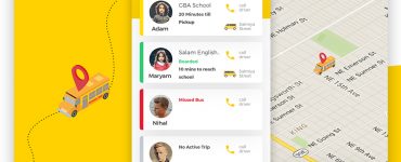 Bus Tracking Mobile App Free PSD
