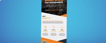 Advertisement Roll-Up Banner Free PSD