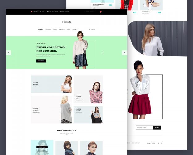 Modern Fashion Store Website Template PSD – Download PSD