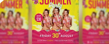 Summer Party Flyer PSD Template