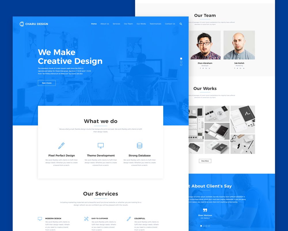 Download Free Digital Agency Website Template PSD at ...