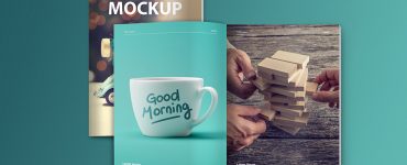 A4 Magazine Mockup Free PSD