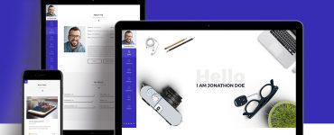 Portfolio & Resume Style Website Templates Free PSD