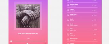 Music Player App Screen UI Free PSD