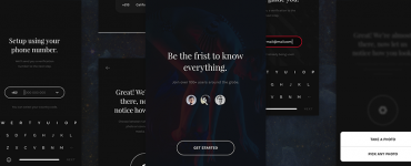 User Registration App Screens UI Kit Free PSD