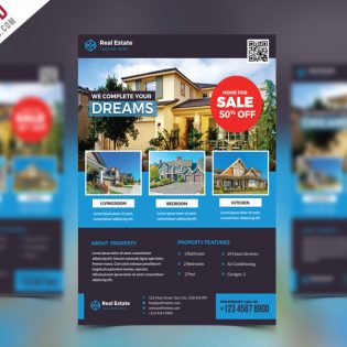 Real Estate Flyer PSD Free Template