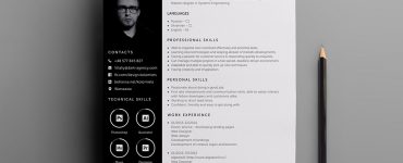 Professional Resume Template Free PSD