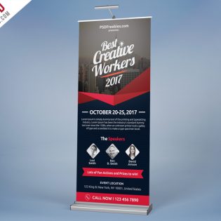 Multi Purpose Event Roll-up Template Free PSD