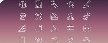 Construction Icons Set Free PSD