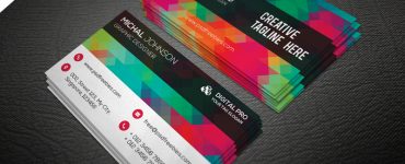 Creative Multicolor Business Card Template Free PSD