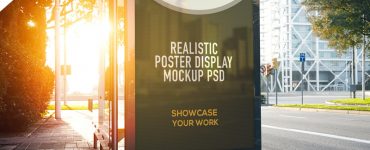 Realistic Poster Display Mockup Free PSD