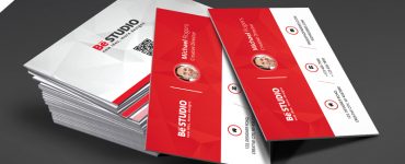 Creative Red Business Card Free PSD Template