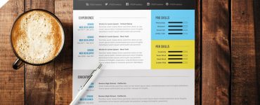 Elegant Modern CV Resume Free PSD
