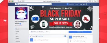 Black Friday Sale Facebook Cover Picture Free PSD