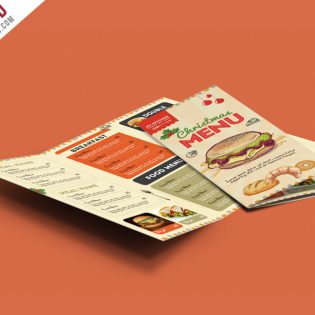 Retro Restaurant Food Menu Brochure Free PSD