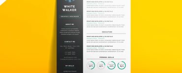 Simple and Clean Resume CV Template Free PSD