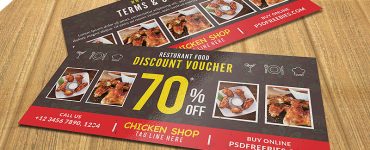 Restaurant Food Discount Voucher Free PSD