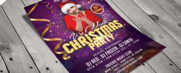 Christmas Night Party Flyer Template Free PSD