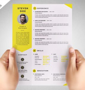 Clean Resume CV Template Free PSD