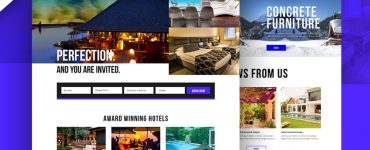 Hotel Booking Website Template PSD