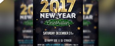 New Year Party Invitation Flyer Template PSD