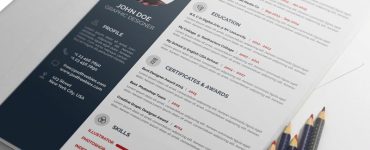 Professional Resume CV Template PSD