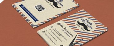 Retro Barber Shop Business Card PSD Template