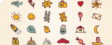 Greetings Doodles Hand Drawn Iconset PSD