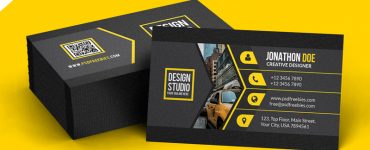 Creative Black Business Card Template PSD