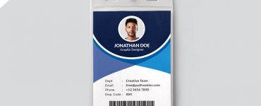 Corporate Office Identity Card Template PSD