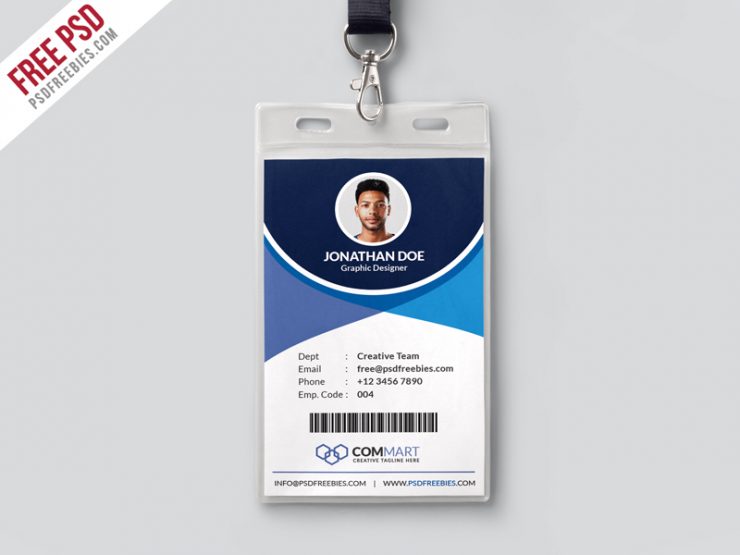 Corporate Office Identity Card Template PSD