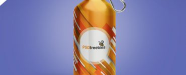 Aluminum Water Bottle Mockup Free PSD