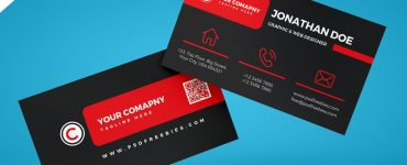 Black Corporate Business Card PSD Template