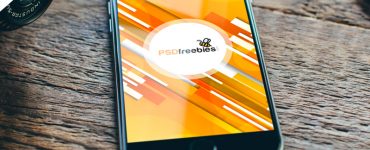 Apple iPhone on Wooden Table Mockup PSD