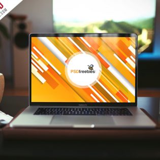 Realistic MacBook Pro Mockup Free PSD
