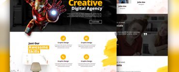 Creative Agency Portfolio Website PSD Template