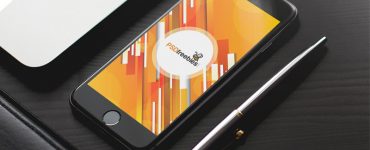 iPhone 7 on Wooden Table Mockup