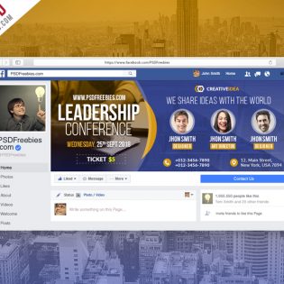 Conference Announcement Facebook Cover PSD