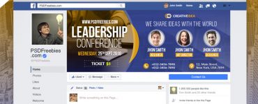 Conference Announcement Facebook Cover PSD