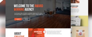 Clean and Creative Agency Website PSD Template