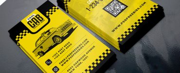 Taxi Cab Service Business Card Template PSD