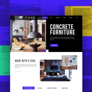 Modern Furniture Store Template Free PSD