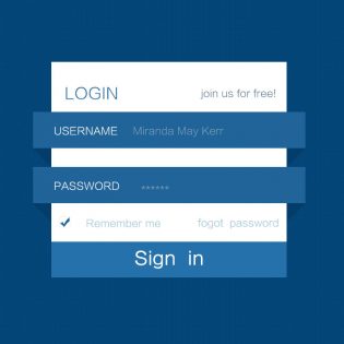 User Account Login Form UI Free PSD