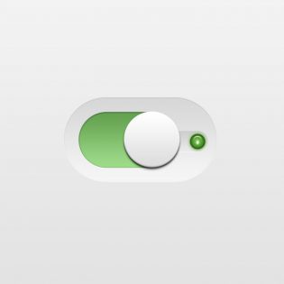 Green Switch toggle button Free PSD