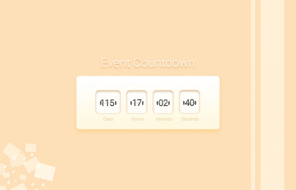 Event Countdown Widget Free Psd Download Psd