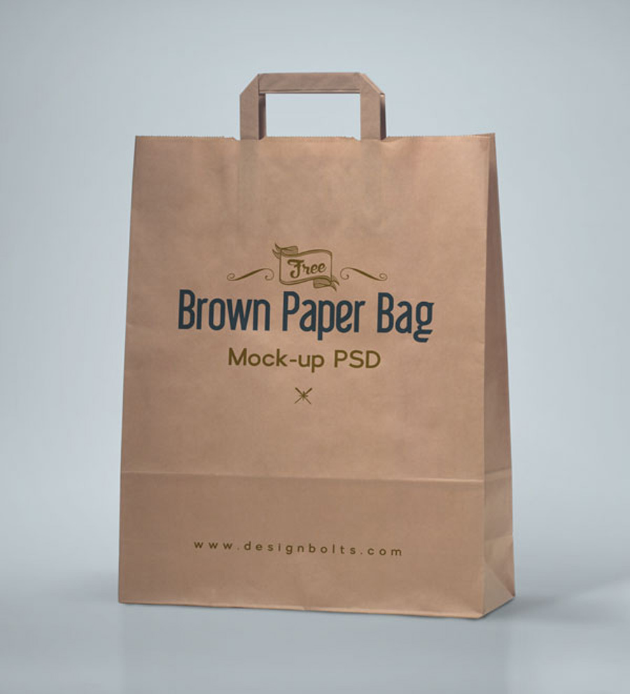 Brown Shopping Bag Mockup Free PSD - Download PSD