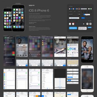 IOS 8 GUI Element Kit Free PSD
