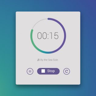 Music Time Counter UI Free PSD