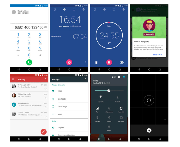 Android Lollipop UI Design Kit Free PSD - Download PSD