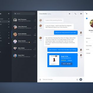 Chat Messenger Application UI Template Free PSD